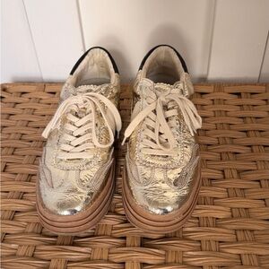 Dolce Vita Metallic Gold Platform Sneakers
